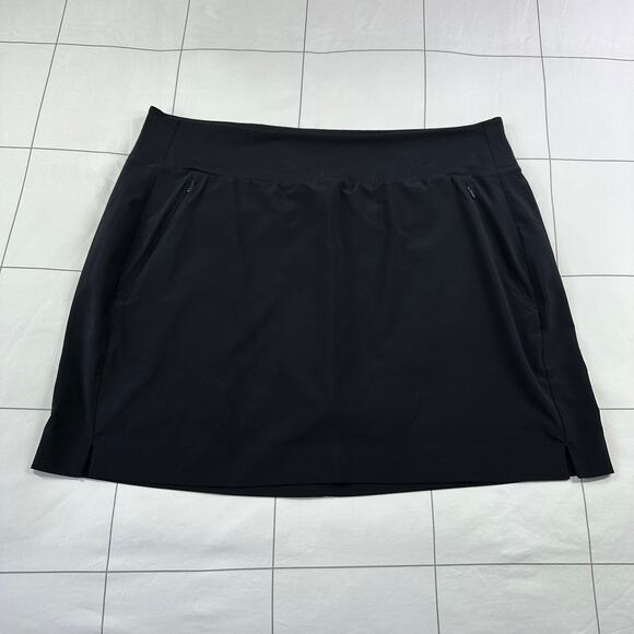 Athleta Skort Womens 14 Black Soho Golf Pull On Athletic Travel Minimalist Sport - Picture 2 of 10